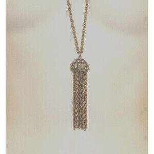 Banana Republic Women's Pearls Please Tassel Necklace Brass NWT $89.50